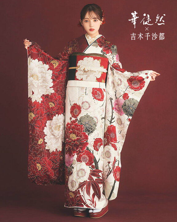 楽天市場】【成人式 振袖 レンタル】RS2206 正絹 華徒然×吉木千沙都 白 