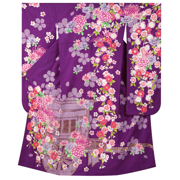 楽天市場】【成人式 振袖 レンタル】RS471紫 絞り柄に菊と小花フル