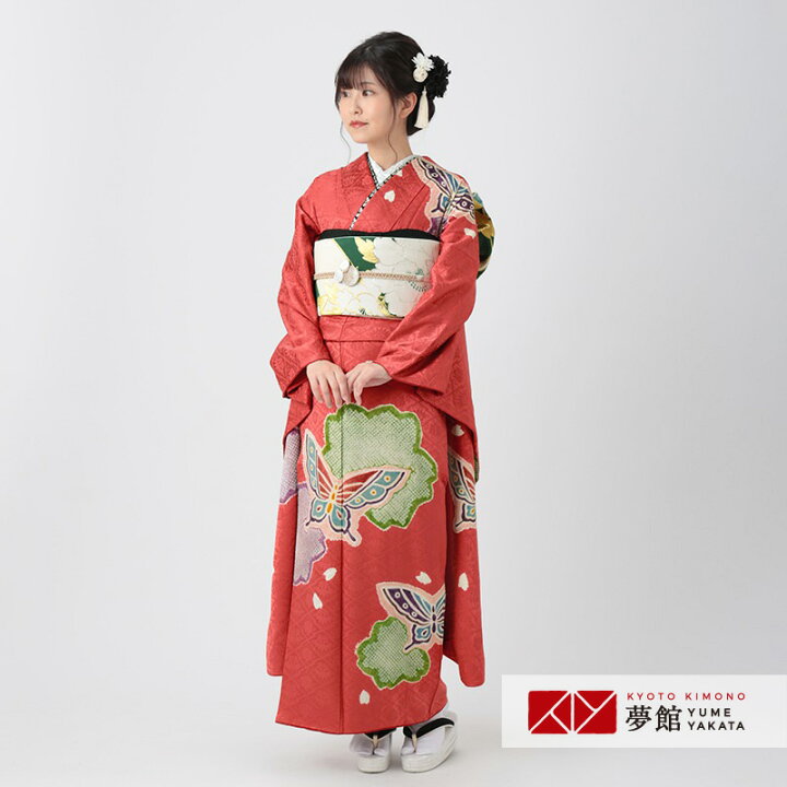楽天市場】【振袖 レンタル】 結婚式 結納R797 正絹 薄紅 絞り桜に蝶々  