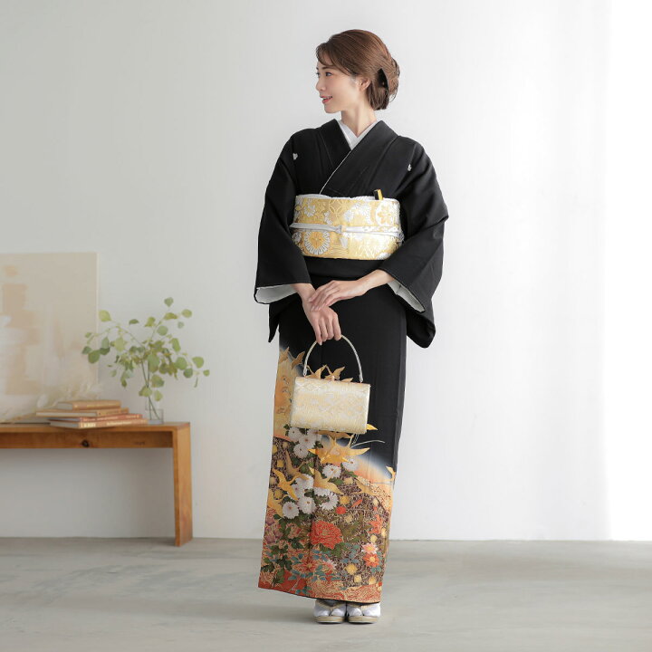 楽天市場】【レンタル】留袖 レンタル 結婚式 kansai「T123 金駒鶴に 