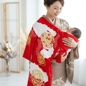 お宮参り 産着 女児 正絹 のしめ 祝着 絞り NO25490 【公式通販】 の 