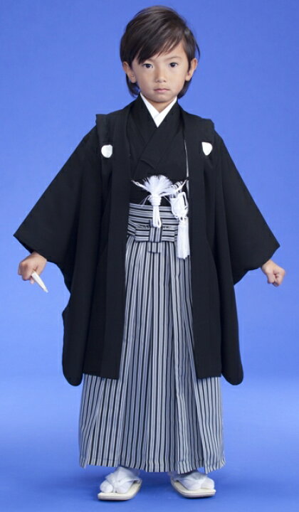 楽天市場】七五三 正絹 黒紋付 正絹袴 紋入れ込み 絹 五歳 男児フル 