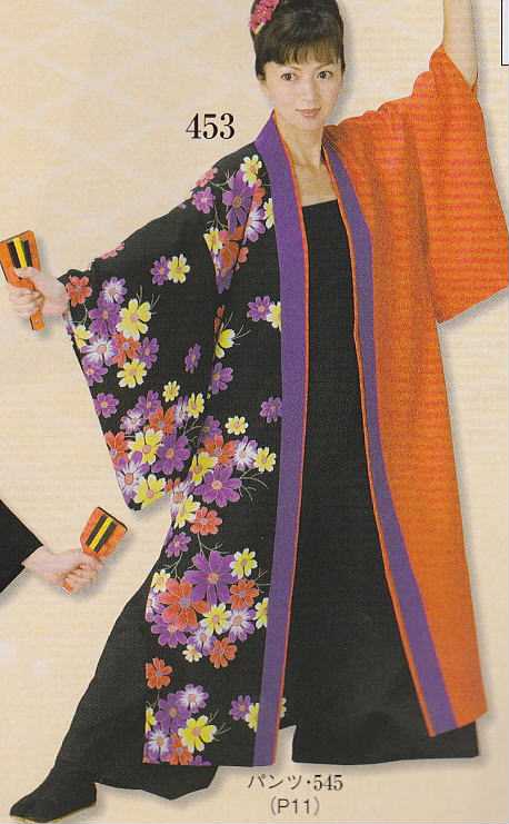 着物大好きkimono5298・一流おどり・お祭り用品のカタログを発表新柄発表です歳時記－453 送料無料 おどり半天 よさこい・お祭り・おどり衣装に！
