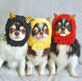 【楽天お買い物マラソン開催★レビュー8400超 4.74】 《鬼さんスヌード》鬼　節分　豆まき　イベント　インスタ映え　kimono5298 idog コスプレ　かわいい　プレゼント　トイプードル　レッド　かぶりもの　犬