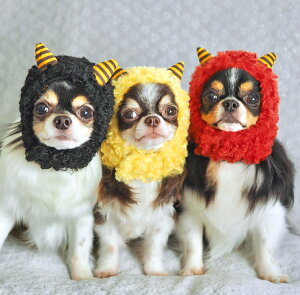 《鬼さんスヌード》鬼 節分 豆まき イベント インスタ映え kimono5298 idog コスプレ かわいい プレゼント トイプードル レッド かぶりもの 犬