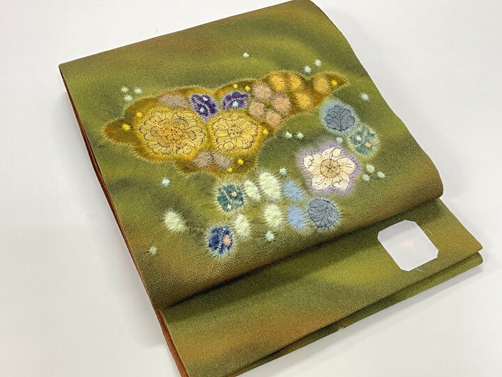 楽天市場】久保田一竹 辻が花 帯 仕立上がり 美術品 新品 茶色  
