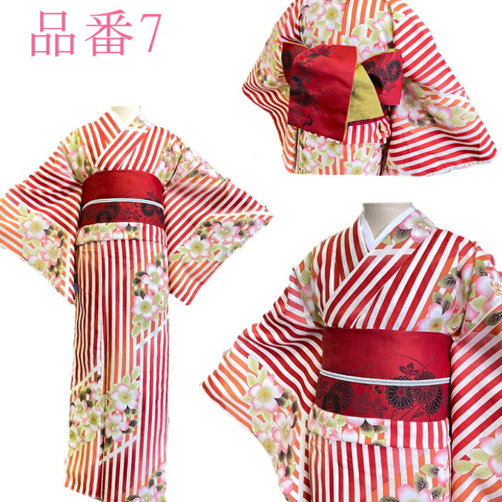 楽天市場】着物3点セット 【洗える着物 作り帯 三分紐】 初心者 