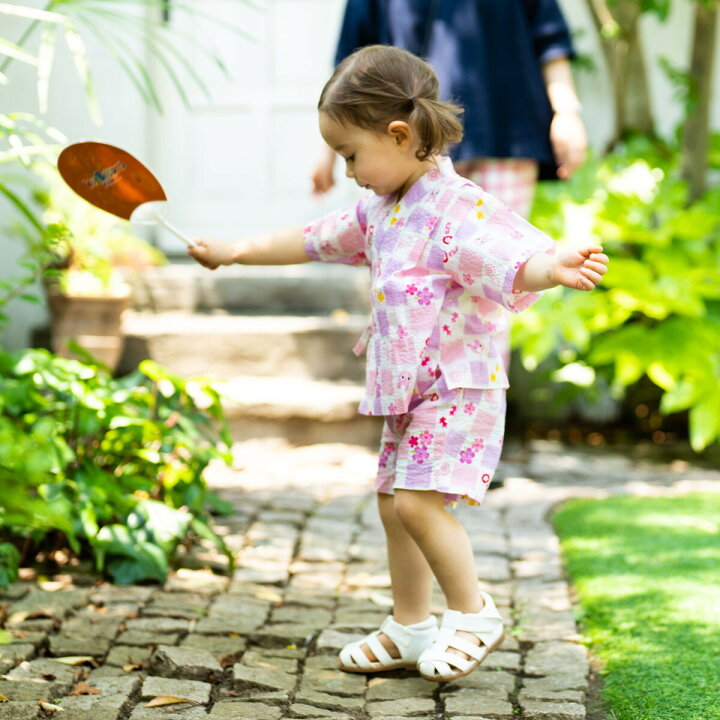 楽天市場 ミキハウス ホットビスケッツ 甚平スーツ 80cm 90cm 100cm 110cm 1cm キッズ 子供服 こども 子供 女の子 甚平 浴衣子ども甚平 サイズ 80ｾﾝﾁ 90ｾﾝﾁ 100ｾﾝﾁ 女児 甚平 じんべい Kids 優しい 子供 甚平 パンツ こども 子ども用 夏祭り 家着 お風呂上り