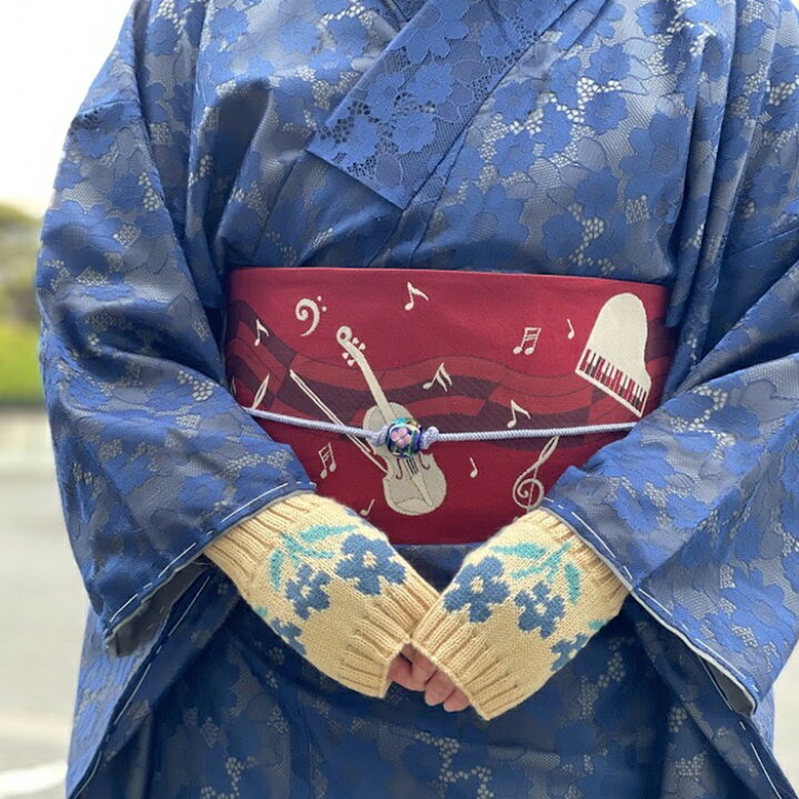 楽天市場】レースの着物セット 【レースの着物 音楽半幅帯 帯締め 