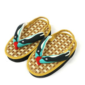 ＼全品ポイント10倍中／【LINE登録で5%OFF】 子ども 浴衣 サンダル 畳みたいで気持ちよい ここでしか買えない 軽い 歩きやすい 和柄 踵ゴム付き 15cm 16.5cm 18cm 男の子 女の子 子供 知育