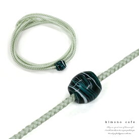 トンボ玉　飾り紐 浴衣 帯締め 夏 帯飾り ガラス シンプル 青 ピンク グレー ブラウン 白【LINE登録で5%OFF】