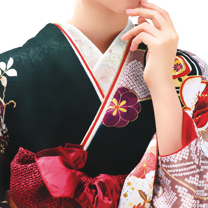 楽天市場】振袖用半衿 刺繍 辻が花 洗える 半襟 成人式 卒業式 結婚式  