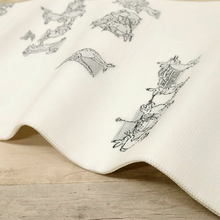 楽天市場】新品 夏『絽』 名古屋帯 『鳥獣人物戯画』 カジュアル 白黒 