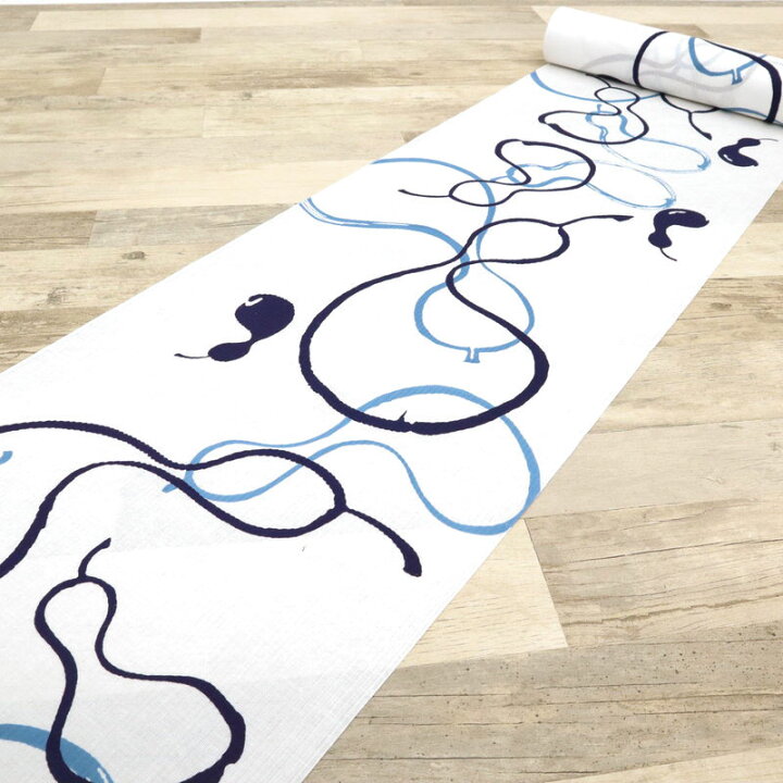 ☆新古品三勝染瓢箪柄の綿絽浴衣反物 