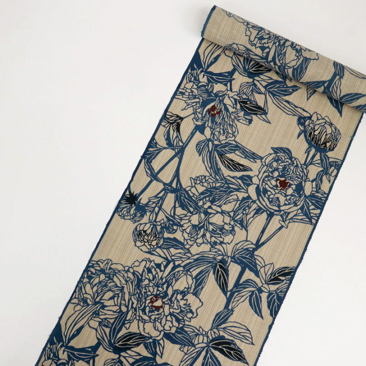 楽天市場】【新品】浴衣反物 『竺仙』 奥州小紋 立てば芍薬『宮下 