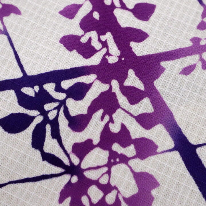 楽天市場】【新品】『三勝染』浴衣反物【綿紅梅】業平菱に藤の花模様 