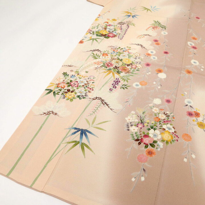 楽天市場】【中古】長尺 訪問着 京友禅『石勘』四季花吉祥文 