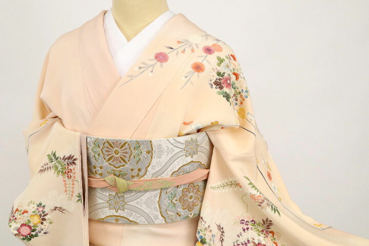 楽天市場】【中古】長尺 訪問着 京友禅『石勘』四季花吉祥文  