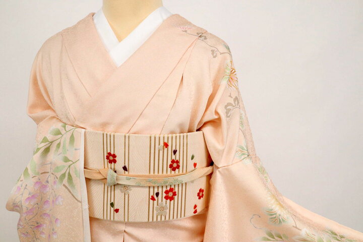 楽天市場】仮絵羽 訪問着 蘭に麗しの花々模様 フォーマル 略礼装 淡い 
