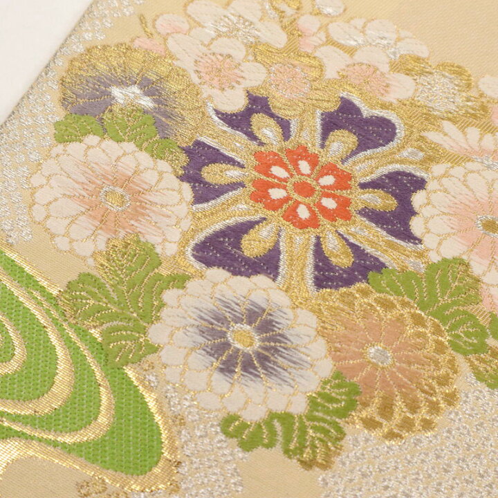 楽天市場】【中古】豪華唐織 煌びやか 袋帯 流水花丸鈴文 フォーマル 