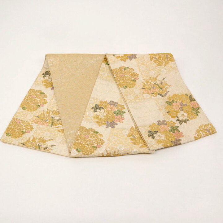 楽天市場】【中古】豪華 袋帯『金華山織』市松に花の丸文 フォーマル 
