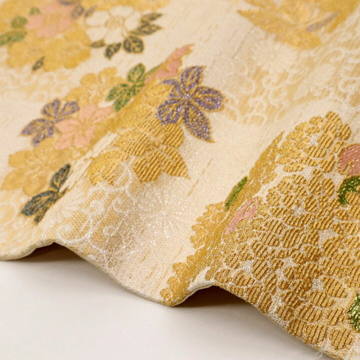 楽天市場】【中古】豪華 袋帯『金華山織』市松に花の丸文 フォーマル 