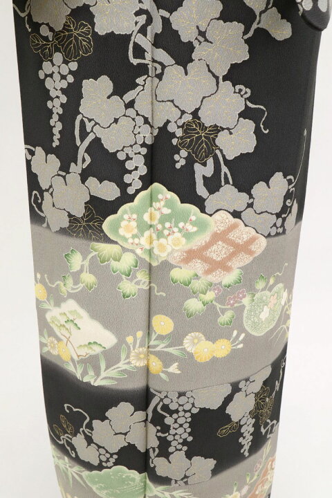 楽天市場】【中古】豪華枝垂れる蔦葡萄に吉祥の花々模様訪問着 