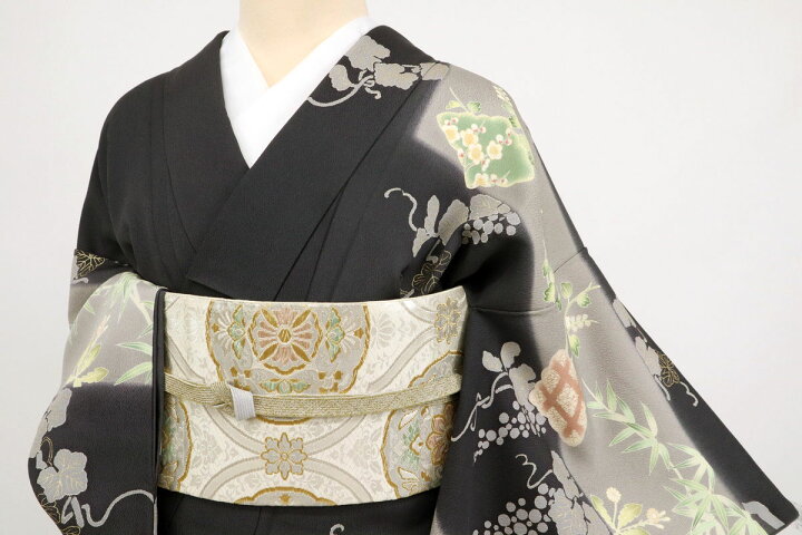 楽天市場】【中古】豪華枝垂れる蔦葡萄に吉祥の花々模様訪問着 