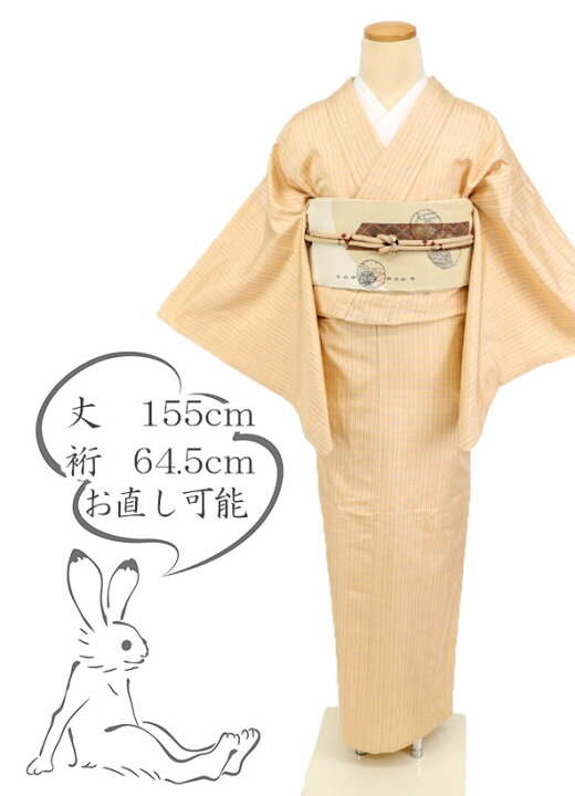 楽天市場】楽天スーパーSALE【中古】紬 単衣 特選 格子 チェック柄 