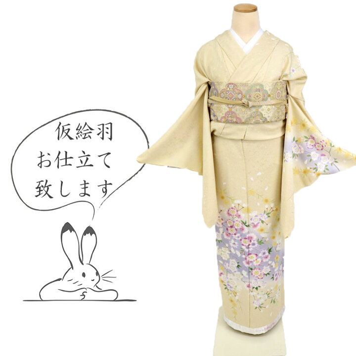 楽天市場】仮絵羽 訪問着 『阿部佳雪』 十日町友禅作家 桜の花 