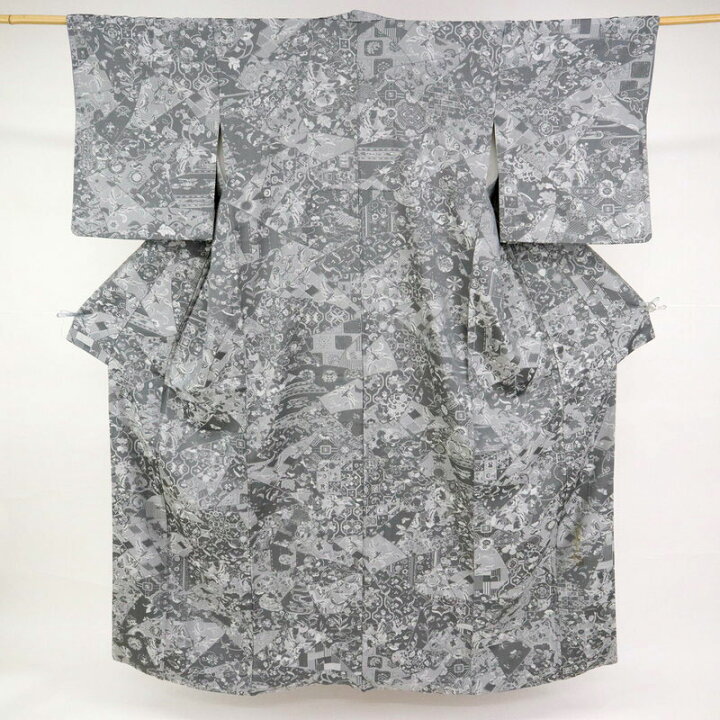 楽天市場】【中古】特選お召『斎藤三才』小紋柄寄せ模様 小紋 