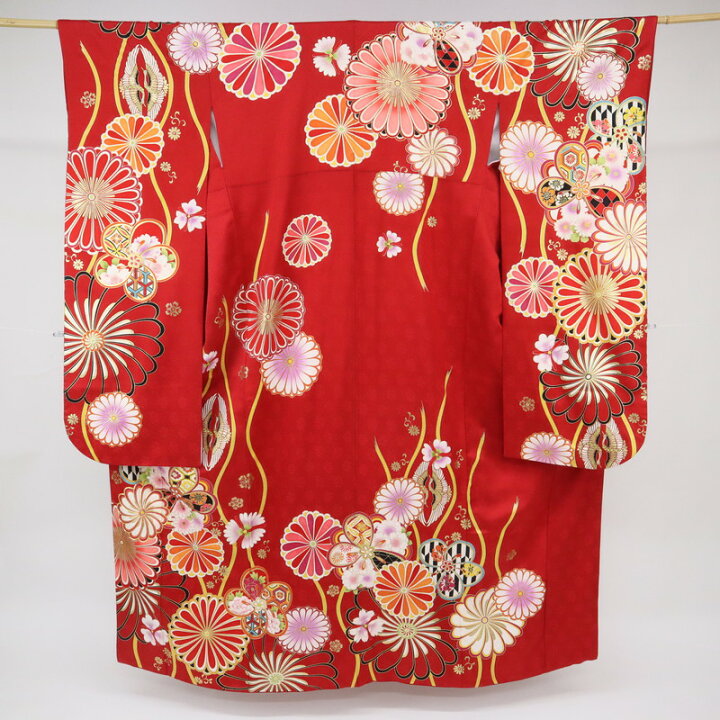 楽天市場】【楽天スーパーSALE対象】【中古】振袖 長尺 着物 菊に桜 立 