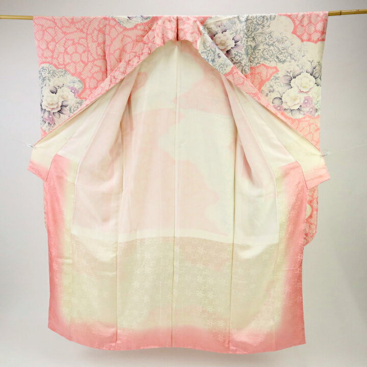 楽天市場】楽天スーパーSALE【中古】長尺振袖 絞りに大輪の牡丹 