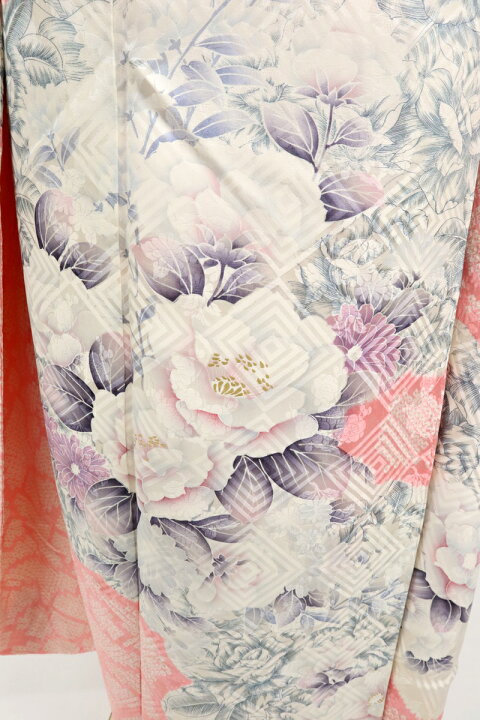 楽天市場】楽天スーパーSALE【中古】長尺振袖 絞りに大輪の牡丹 