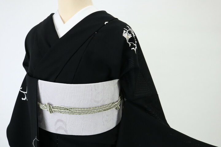 楽天市場】仮絵羽 付下げ『夏着物 絽』豪華刺繍 花唐草模様 セミ  