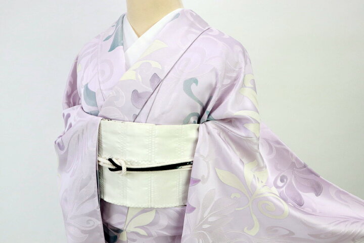 楽天市場】【中古】単衣 小紋 紫 ピンク 長尺 大きい 艶やか 唐草葉 
