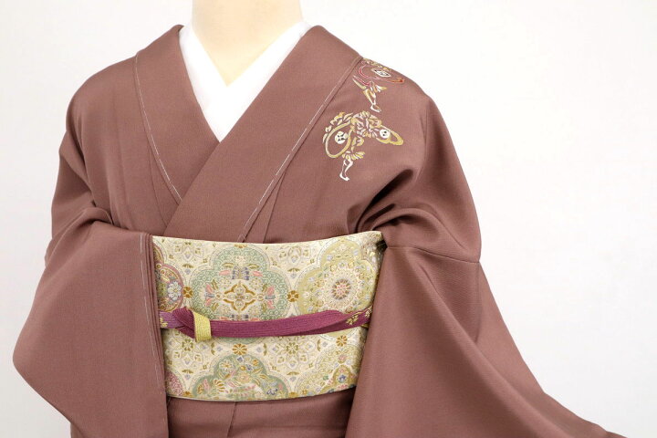 楽天市場】【中古】付下げ シンプル 奴の雀踊り霞に桜松毛槍 略礼装 灰 