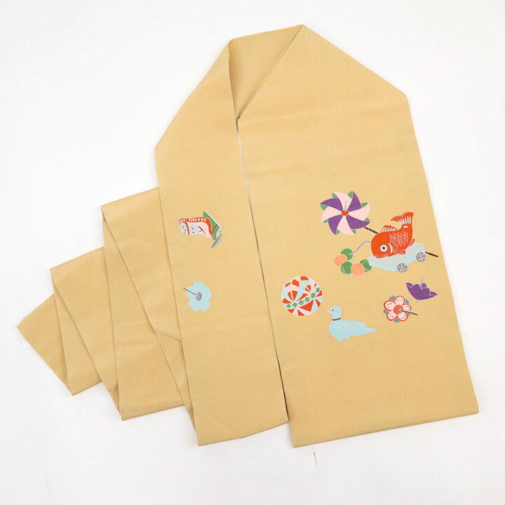 楽天市場】【中古】名古屋帯 懐かしの玩具づくし ちりめん地 飴色 