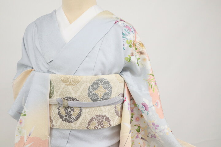 楽天市場】【新品】仮絵羽 訪問着 菊と彩りの花々 フォーマル 水色 