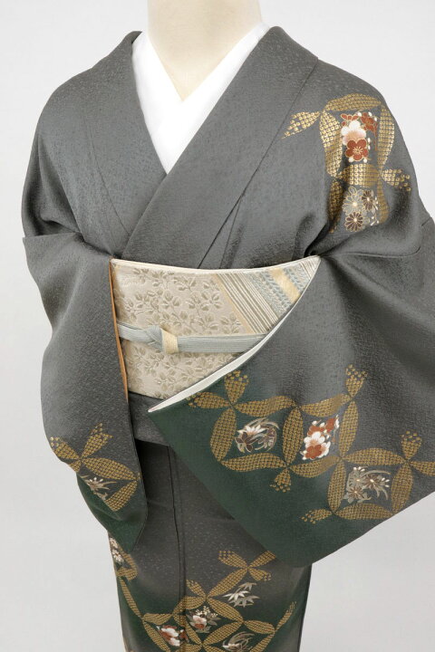 楽天市場】【中古】付下げ 袷着物 七宝花模様 無紋 フォーマル 略礼装 