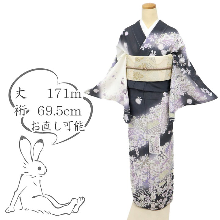 楽天市場】【新品】長尺 夏着物『絽』訪問着 短冊に辻が花 フォーマル 