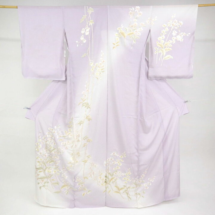 楽天市場】夏着物 仮絵羽 訪問着 極上刺繍 絽 涼やか花々模様 