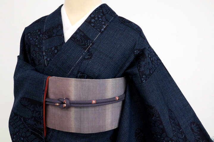 楽天市場】【中古】『本場結城紬』 100亀甲 長尺 エ霞に流水桟花々 