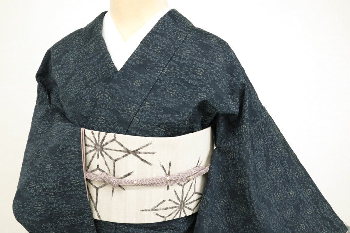楽天市場】本塩沢 塩沢紬 長尺 『林宗平工房』 菊花 カジュアル 普段着 