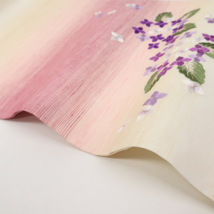 楽天市場】新品 『近江の麻』名古屋帯 紫陽花 あじさい カジュアル 