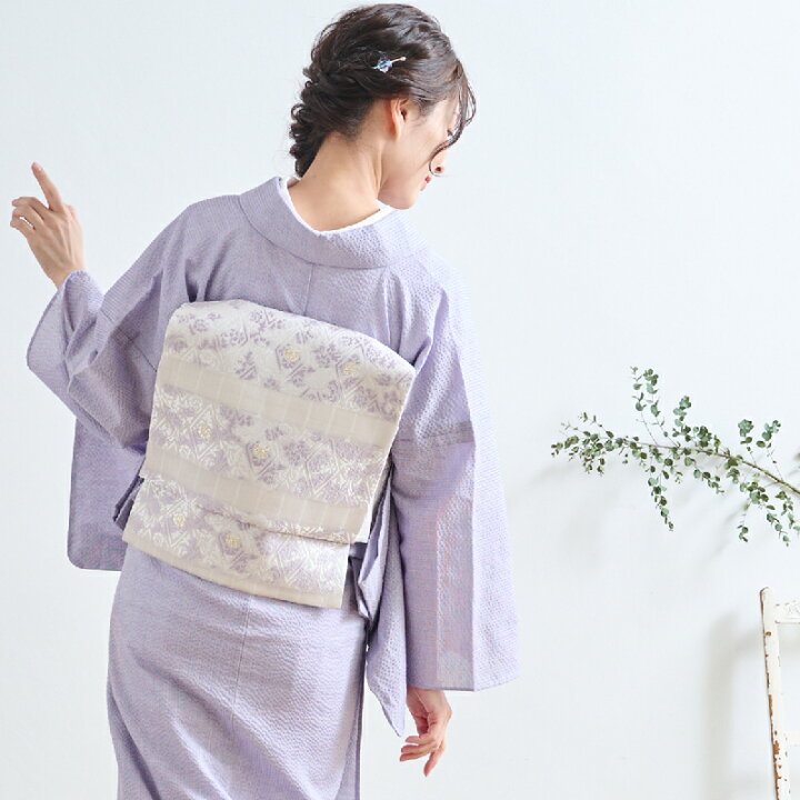 楽天市場】洗える着物 阿波しじら 《お仕立て代込み》無地【藤】13m 