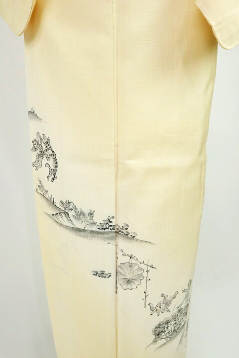 楽天市場】【楽天スーパーSALE対象】【中古】 付下げ 生紬 作家物 鳥獣 