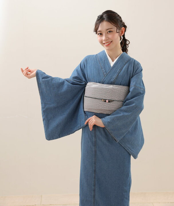 楽天市場】レディース デニム着物 着物 洗える着物 単品 全3色 全4 