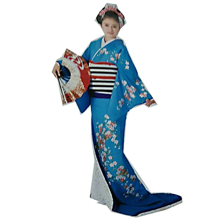 楽天市場】＼P10倍11/4 20時〜／ 踊り衣装 高級裾引衣装 ブルー 青 花 