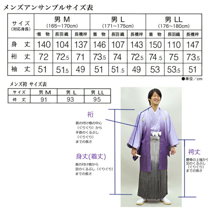 楽天市場】メンズ 着物羽織袴セット 8点セット 衿芯付き アッシュエル 